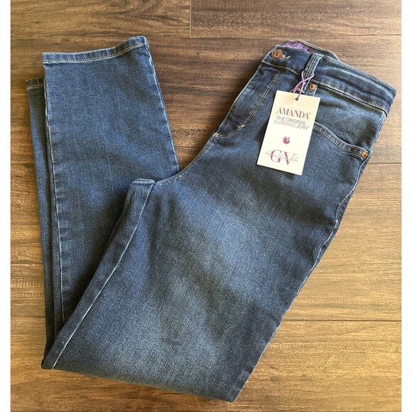 Gloria Vanderbilt Women's Petite Amanda Jeans Classic Rise Tapered Leg 6P Short - Picture 4 of 7